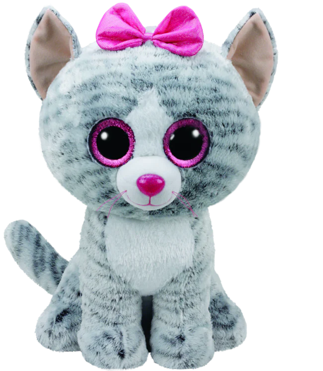 BEANIE BOO LARGE KIKI GREY CAT
