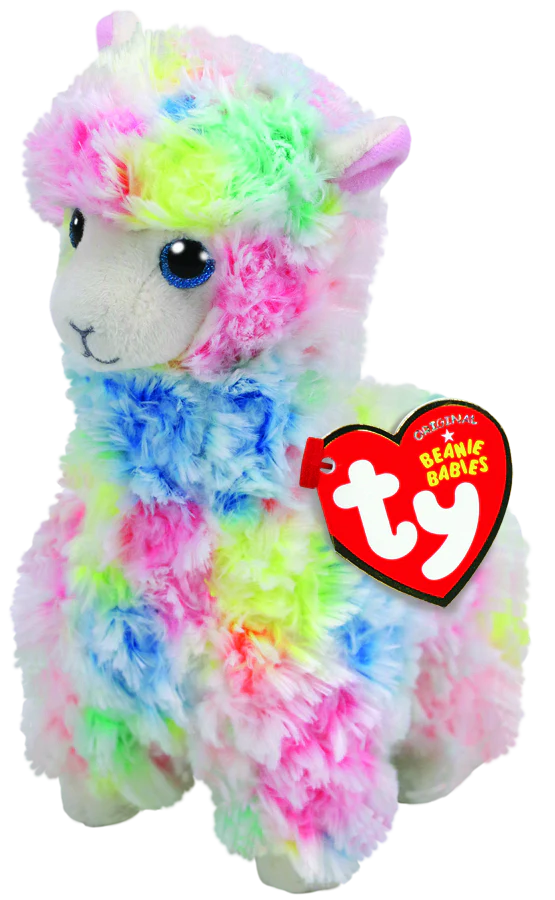 TY BEANIE BOO LOLA MULTICOLOUR LAMA MED
