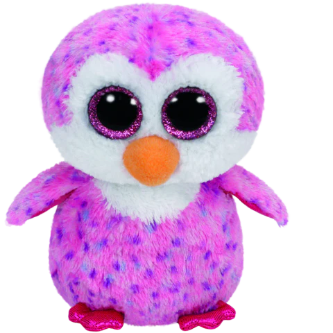 BEANIE BOO MED GLIDER PINK PENGUIN