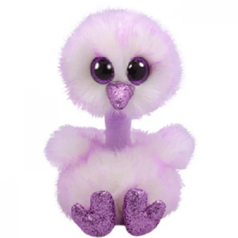 BEANIE BOOS PINK OSTRICH REG
