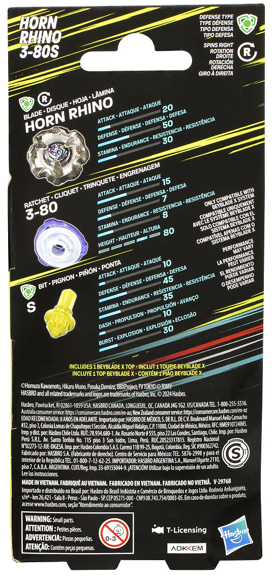 BEYBLADE X BOOSTER SINGLE TOP - HORN RHINO 3-80S - Image 4