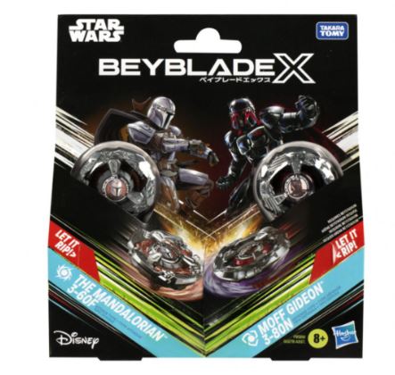 BEYBLADE X STAR WARS COLLAB MULTIPACK - THE MANDALORIAN 3-60F AND MOFF GIDEON 3-80N