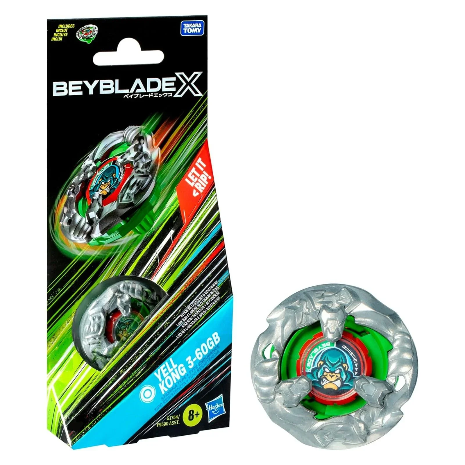 BEYBLADES X BOOSTER SINGLE TOP - YELL KONG 3-60GB