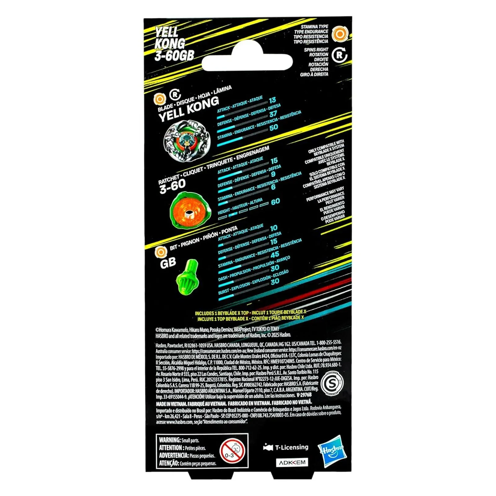 BEYBLADES X BOOSTER SINGLE TOP - YELL KONG 3-60GB - Image 3