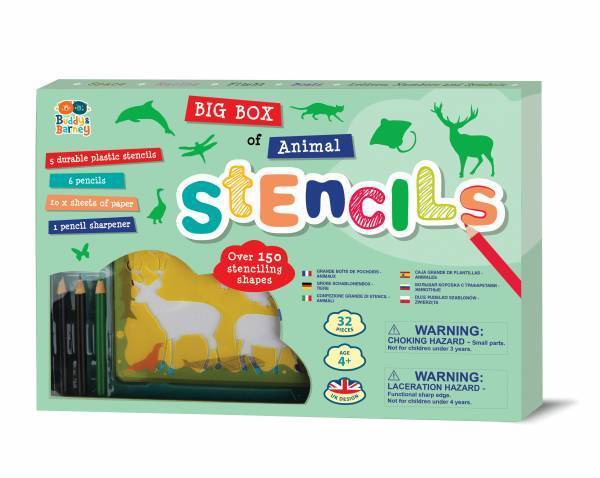 BIG BOX OF STENCILS ANIMALS