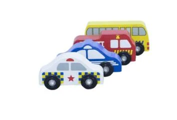 BIG CITY PLAYMAT BOXED SET INCL. 4 WOODEN CARS - Image 2