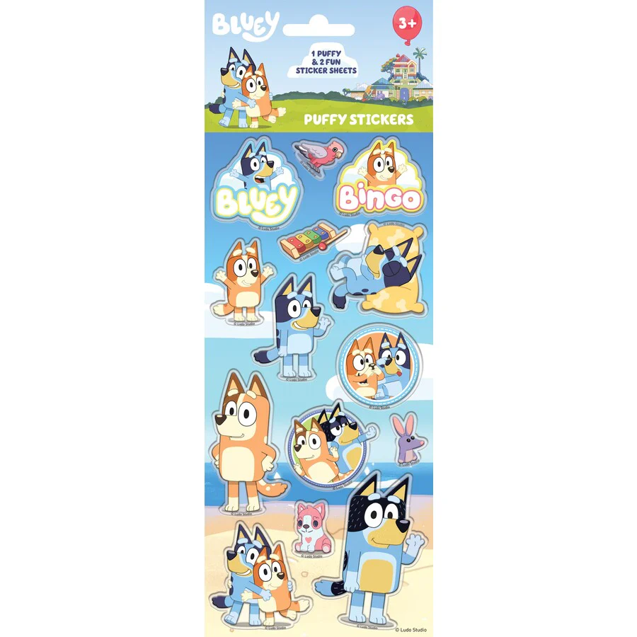 BLUEY PUFFY STICKERS