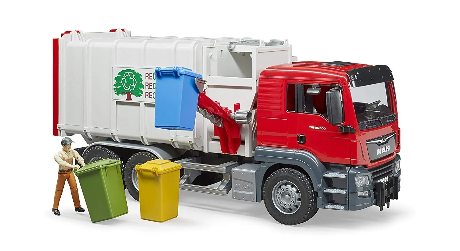 BRUDER 1:16 COMMERCIAL MAN TGS SIDE LOADING GARBAGE TRUCK - Image 2