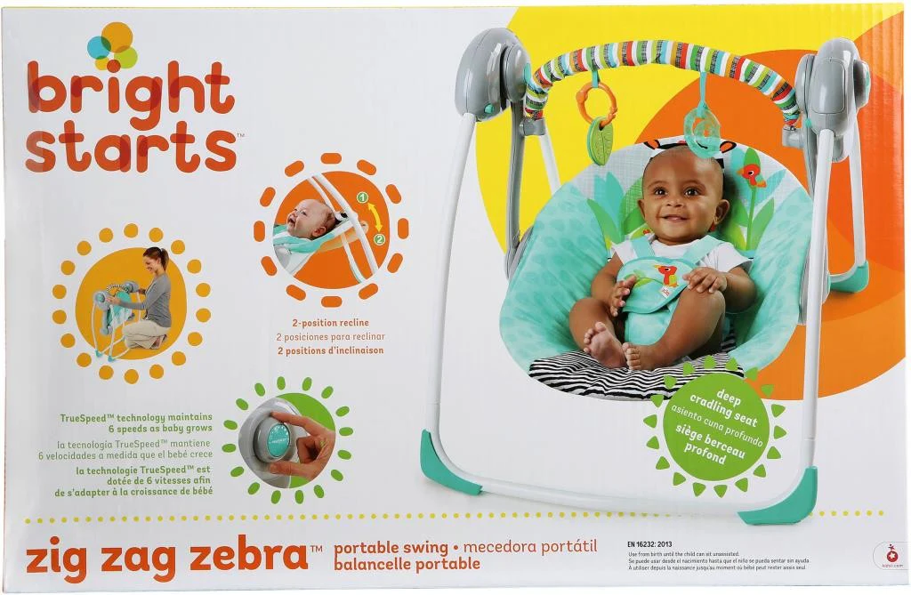 BRIGHT STARTS ZIGZAG SAFARI PORTABLESWING