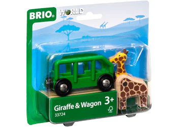 BRIO GIRAFFE AND WAGON 2 PIECE
