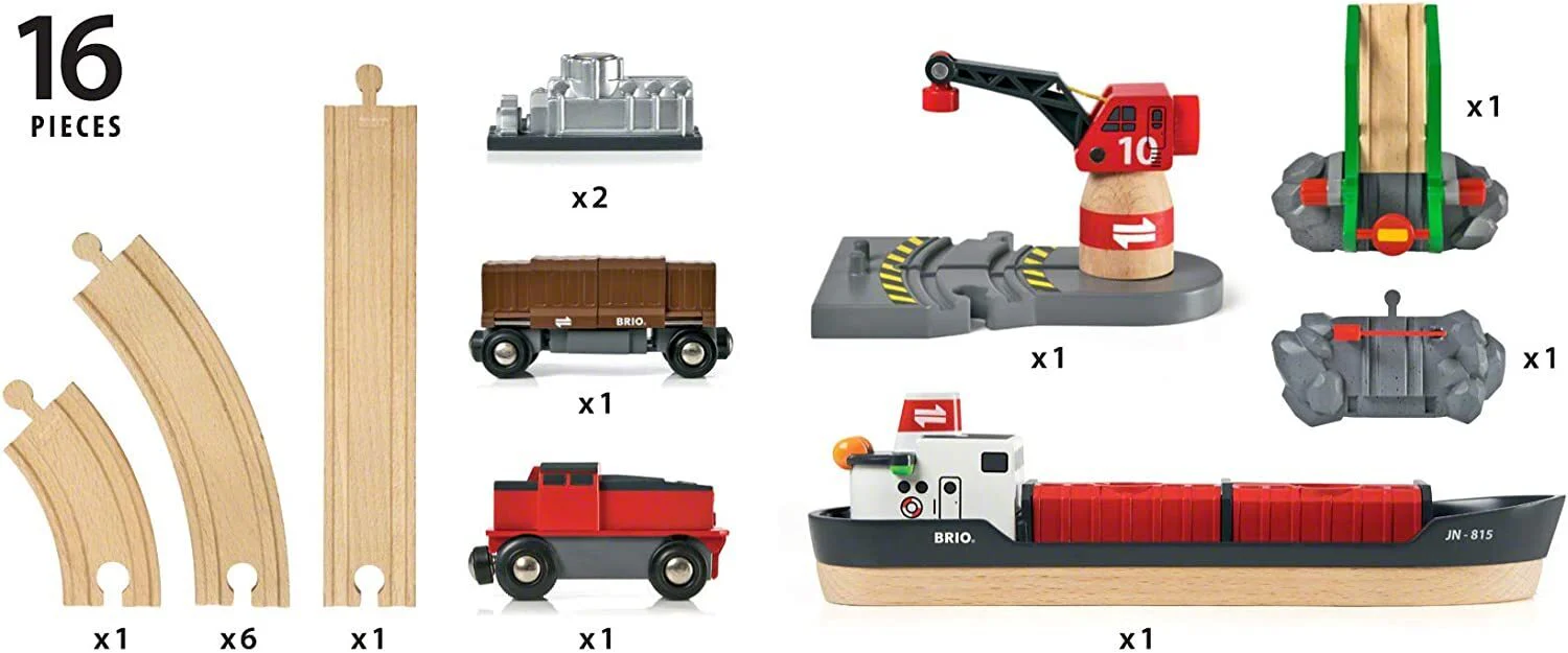 BRIO SET - CARGO HARBOUR SET - 16 PIECES - Image 6