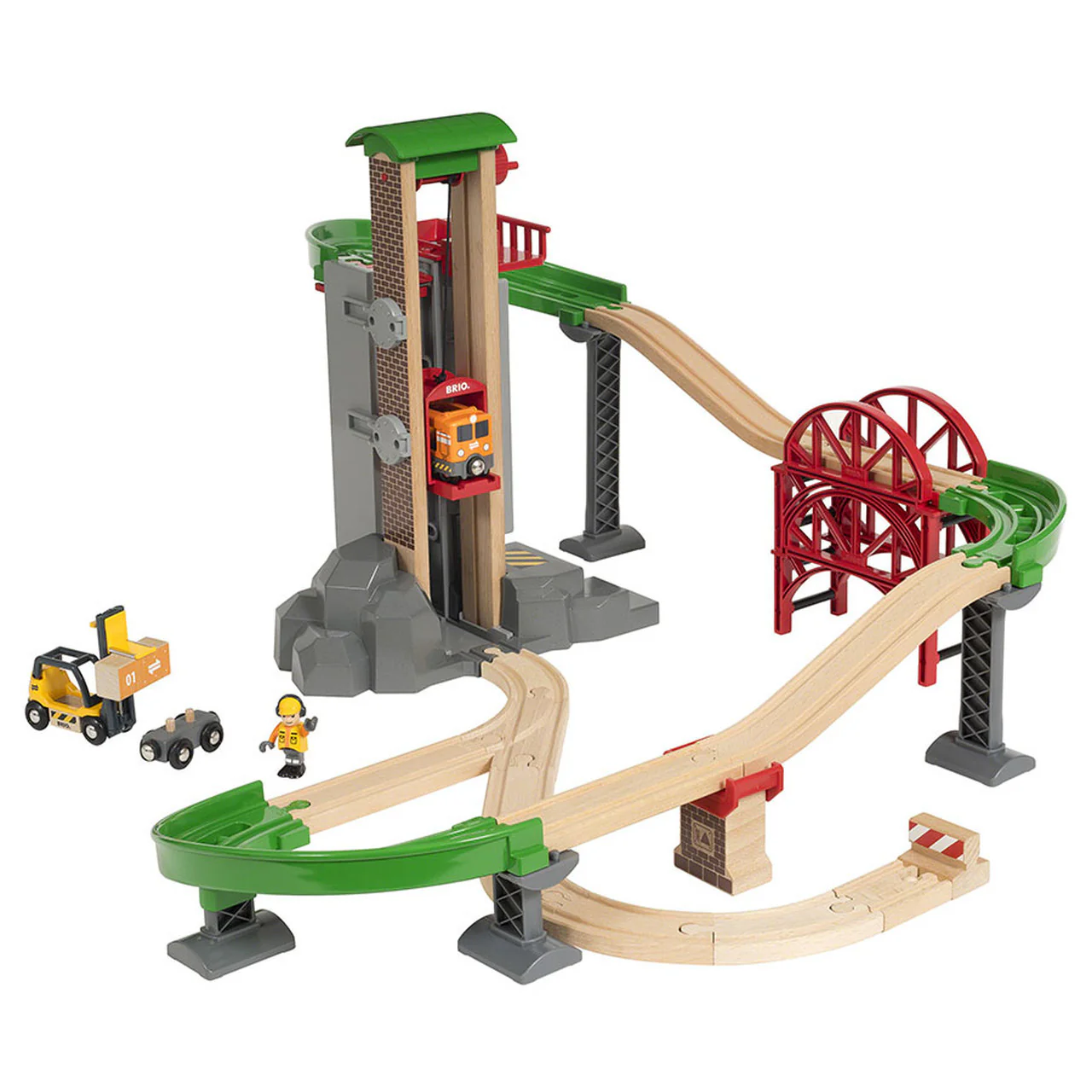BRIO SET LIFT AND LOAD WAREHOUSE SET 32 PIECES - Image 2