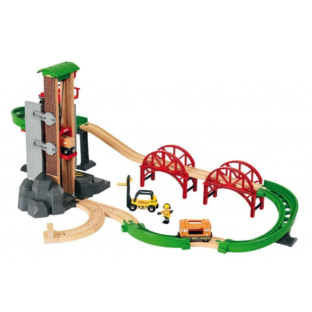BRIO SET LIFT AND LOAD WAREHOUSE SET 32 PIECES - Image 3