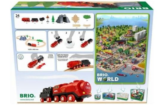 BRIO STEAMING TRAIN SET 24 PIECES - Image 10