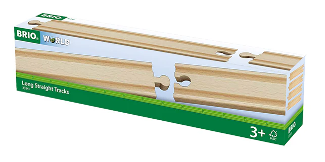 BRIO TRACKS - LONG STRAIGHT TRACKS - 4 PIECES 33341