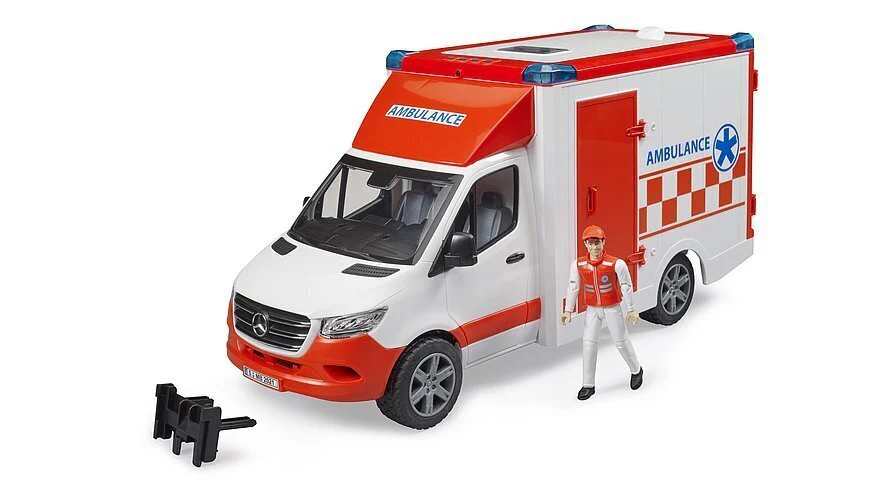 BRUDER - EMERGENCY  MERCEDES G3 SPRINTER AMBLANCE WITH DRIVER AND LIGHTS AND SOUNDS