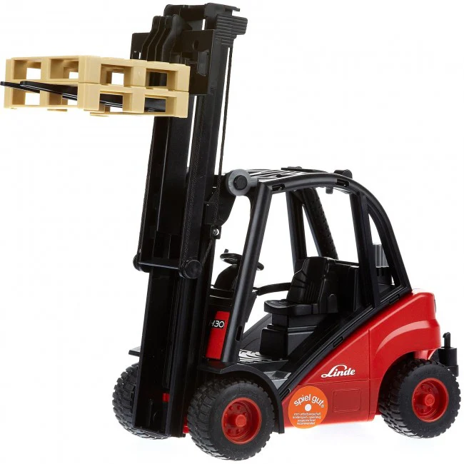 BRUDER LINDE FORK LIFT H30D WITH 2 PALLETS