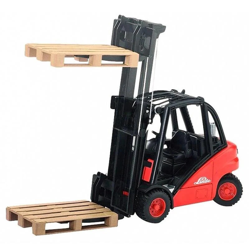 BRUDER LINDE FORK LIFT H30D WITH 2 PALLETS - Image 4