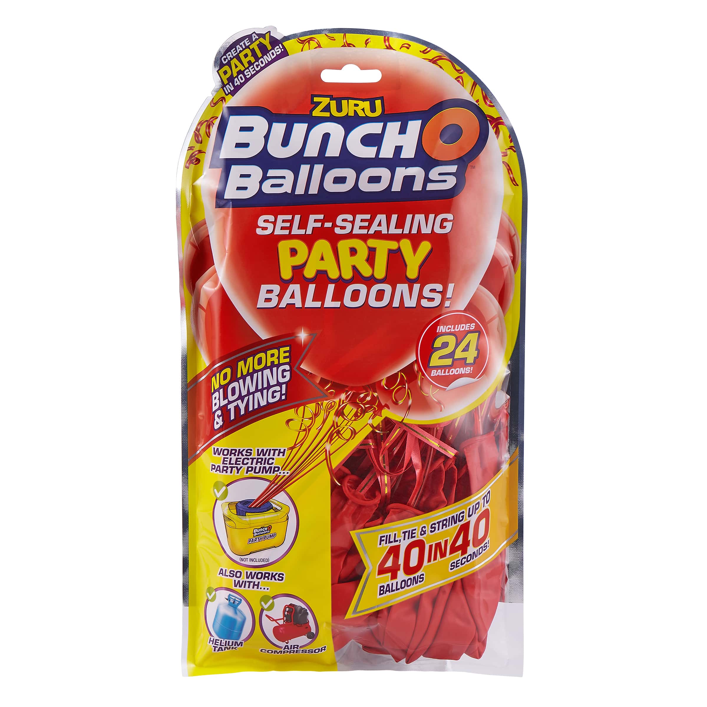 BUNCH O BALLOONS SELF SEALING PARTY BALLOONS 24PK REFILL - RED
