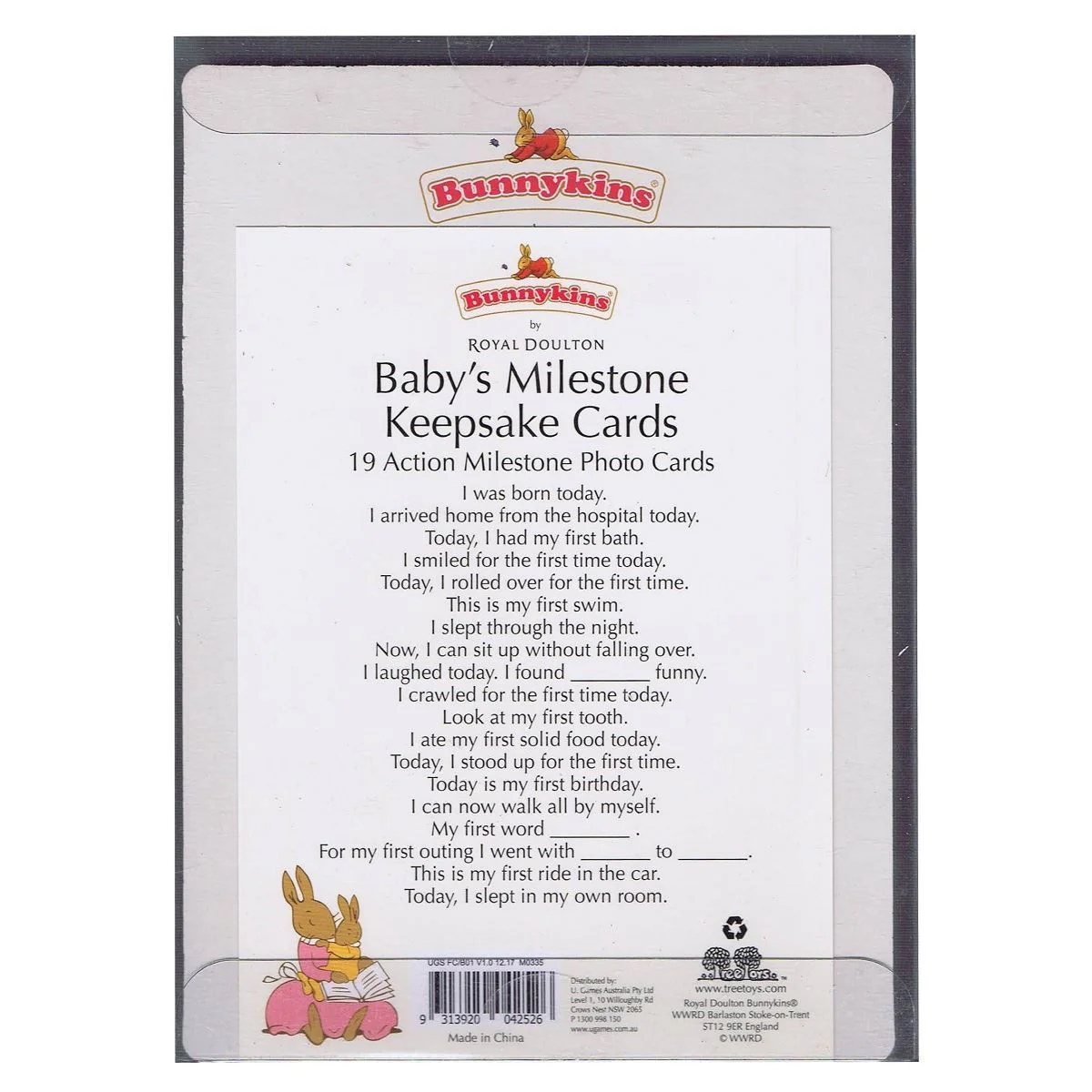 Bunnykins Milestone Cards - Image 2