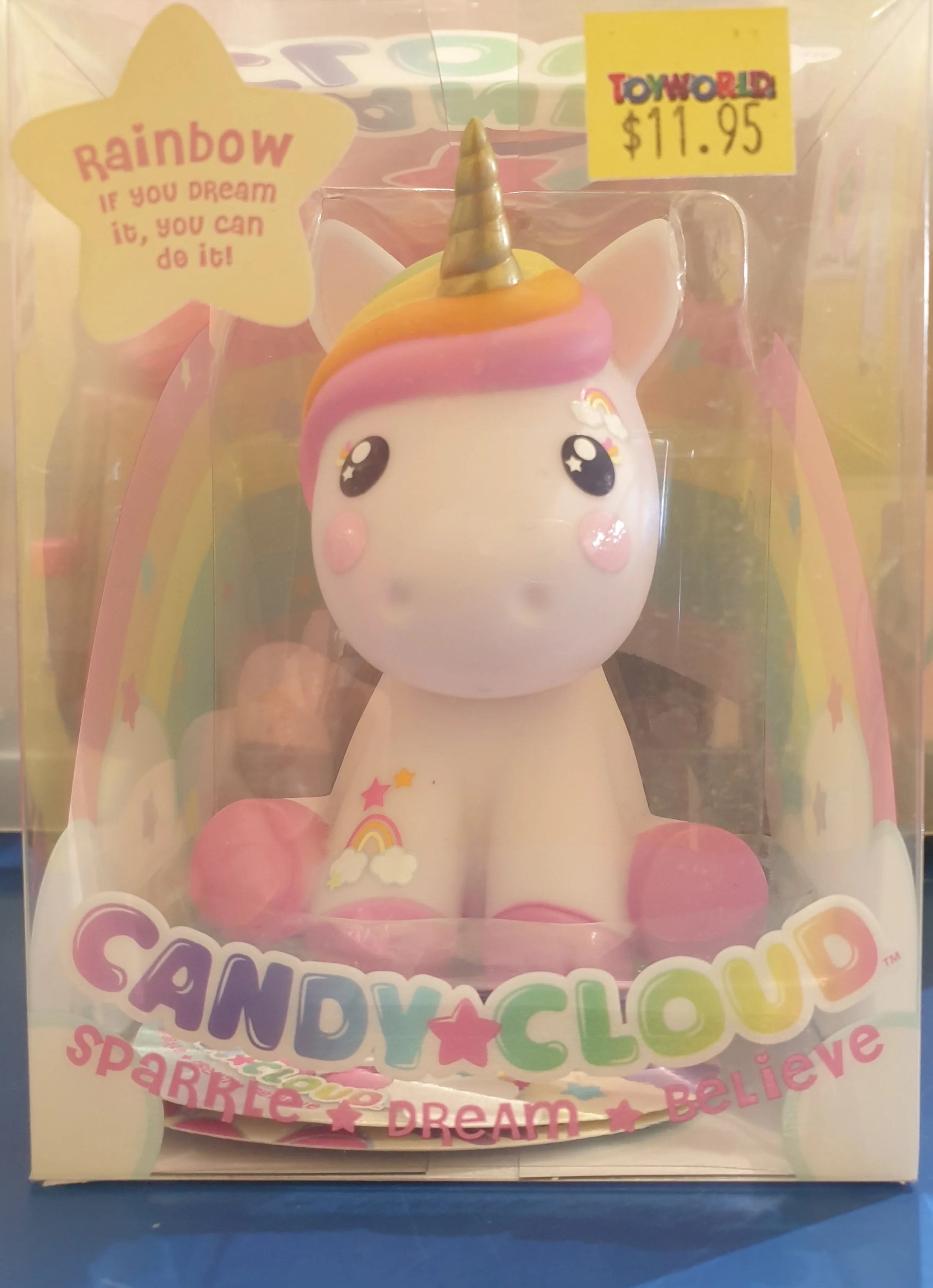 CANDY CLOUD UNICORN FIGURINE RAINBOW