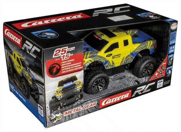 CARERRA REMOTE CONTROL - 1:18 FORD F-150 YELLOW RAPTER