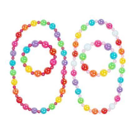 PINK POPPY CARNIVAL BALLOON NECKLACE AND BRACELET SET