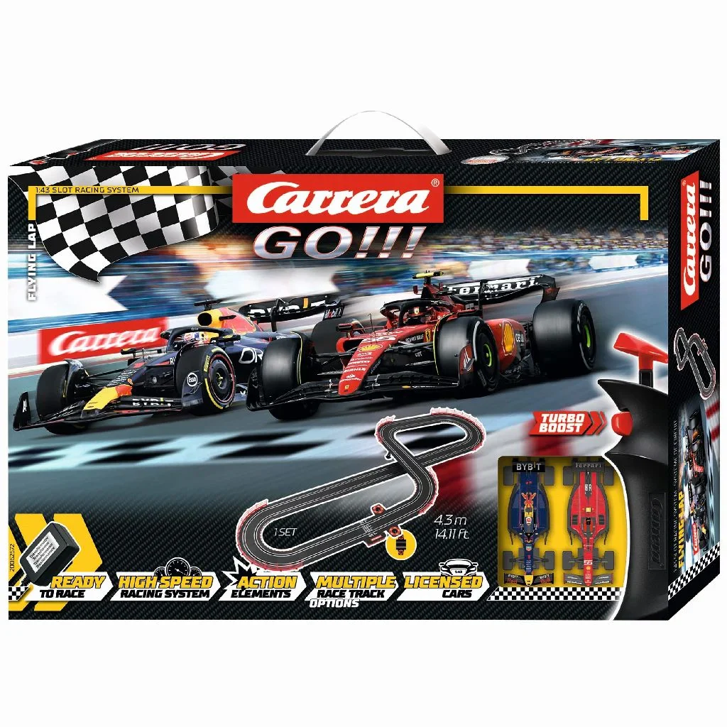 CARRERA GO SLOT CAR SET 1:43 FLYING LAP - F1 FERRARI AND RED BULL - Image 2