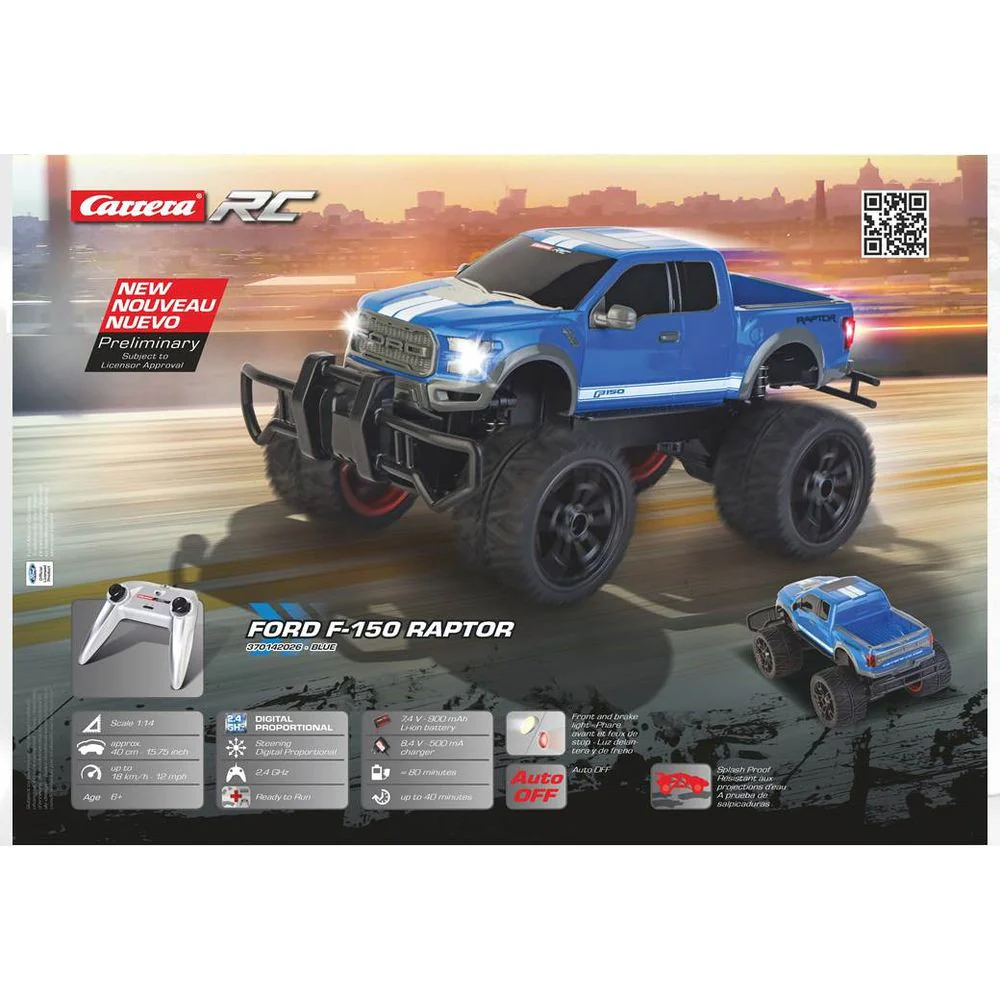 CARRERA RC 2.4 F150 RAPTOR BLUE