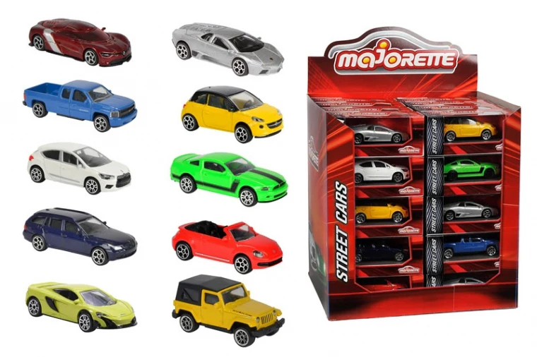 MAJORETTE STREET CARS DISPLAY BOX ASST