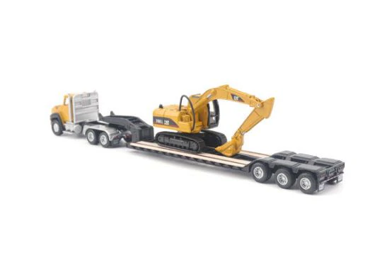 CAT 1:87 SEMI TRACTOR WITH LOWBOY TRAILER AND CAT DIECAST 315CL HYDRAULIC EXCAVATOR - Image 2