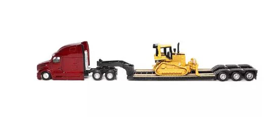 PETERBILT 1:87 SEMI TRACTOR WITH LOWBOY TRAILER AND CAT DM5 DOZER - Image 2