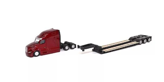 PETERBILT 1:87 SEMI TRACTOR WITH LOWBOY TRAILER AND CAT DM5 DOZER - Image 4