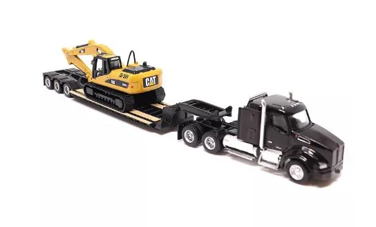 KENWORTH 1:87 40IN -SLEEPER TANDEM TRACTOR WITH LOWBOY TRAILER AND CAT 320D L HYDRAULIC EXCAVATOR - Image 3