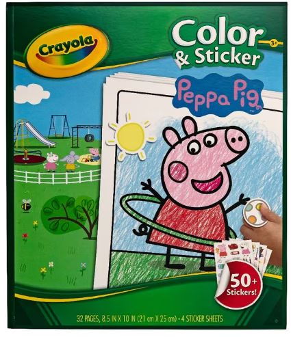 CRAYOLA COLOR & STICKER BOOK PEPPA PIG