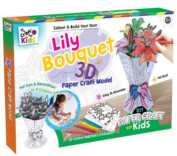 COLOUR AND BUILD YOUR OWN - 3D LILY BOUQUET