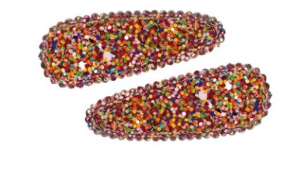 PINK POPPY CONFETTI GLITTER CLIPS