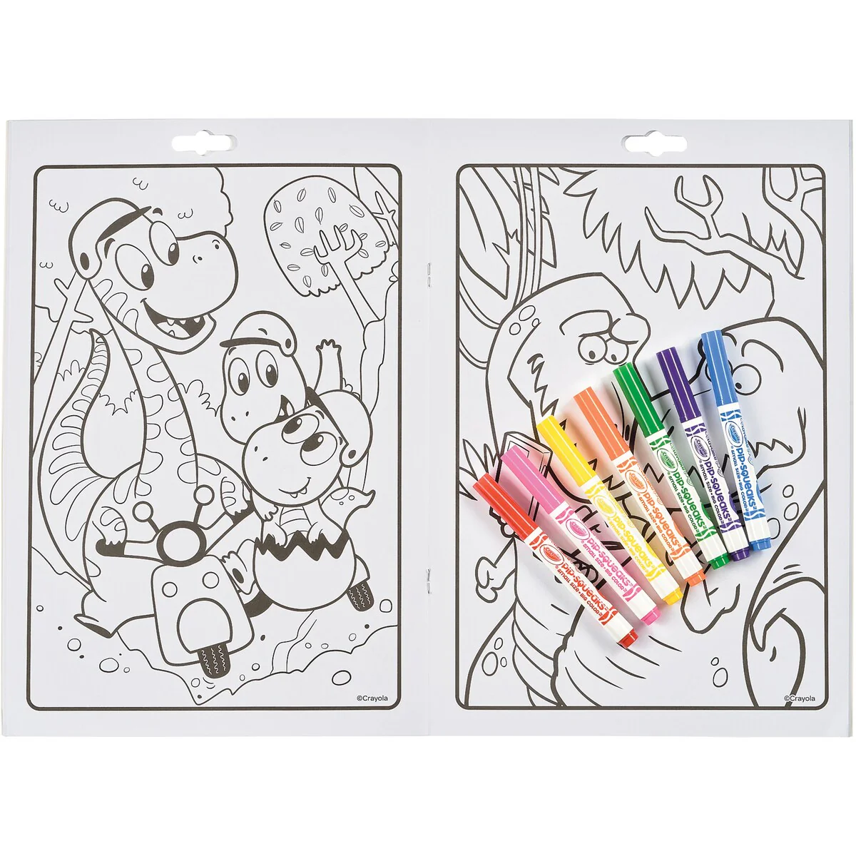 CRAYOLA DINOSAUR SQUAD COLOURING & MARKERS PAD 32 PAGES - Image 2