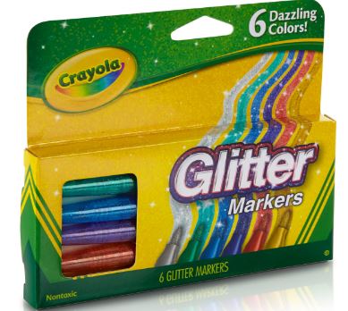 CRAYOLA GLITTER MARKERS 6 PACK - Image 2