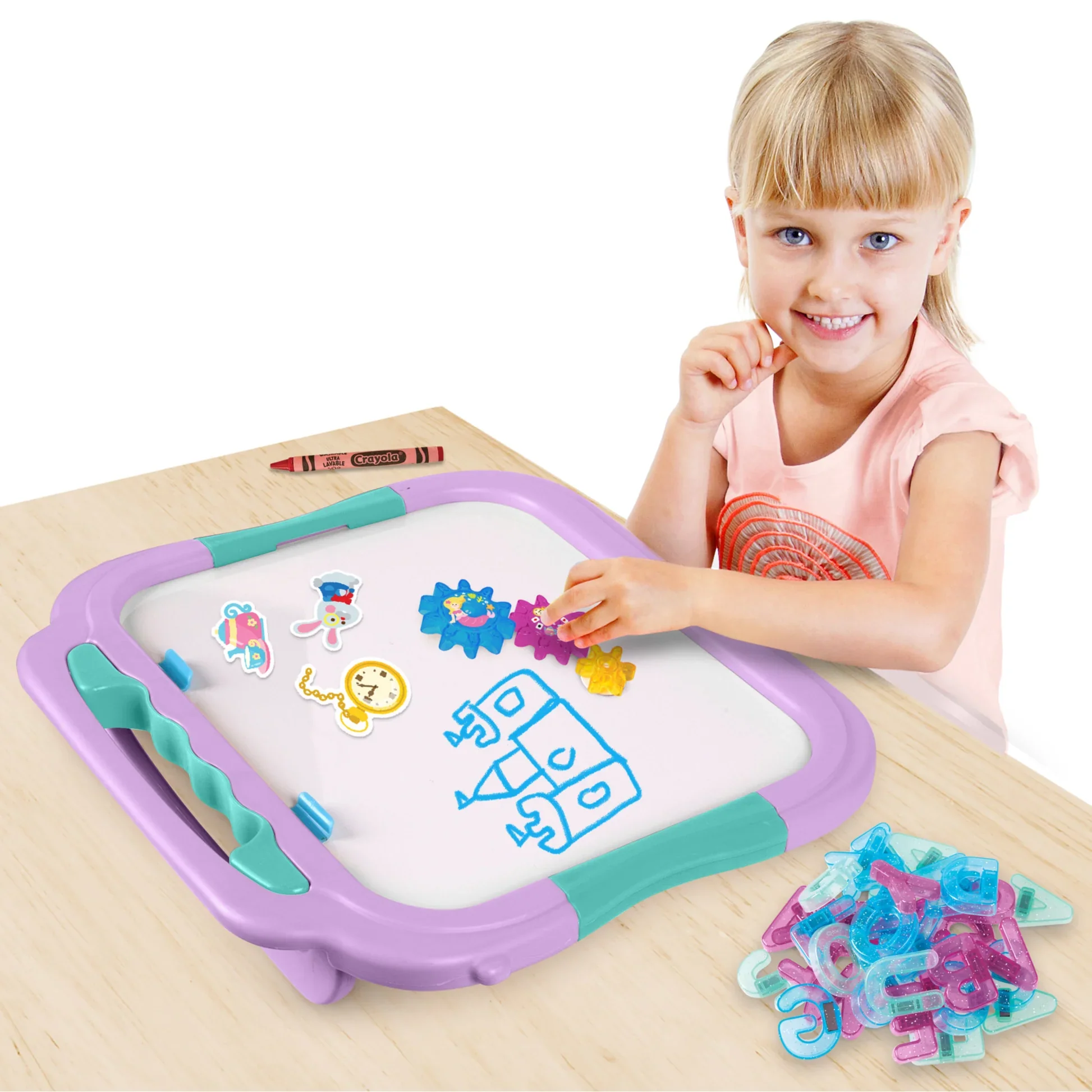 CRAYOLA READY TO PLAY DOUBLE SIDED BOARD AND STORYBOOK MAGNETIC PLAYSET - Image 6