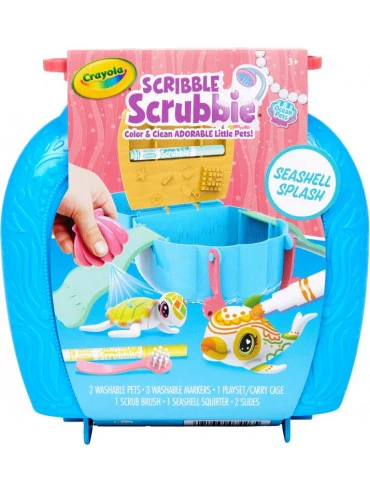 CRAYOLA SCRIBBLE SCRUBBIE OCEAN PETS SEASHELL SPLASH SET