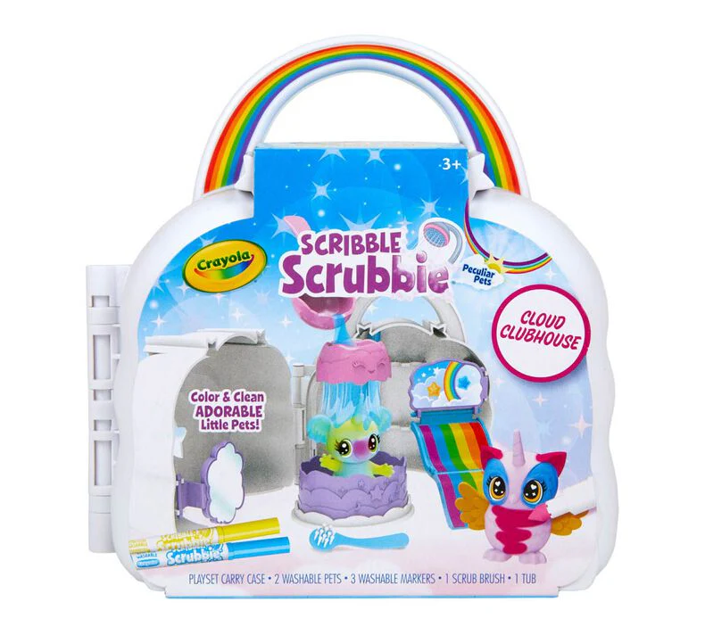 CRAYOLA SCRIBBLE SCRUBBIE PECULIAR PETS CLOUD CLUBHOUSE SET