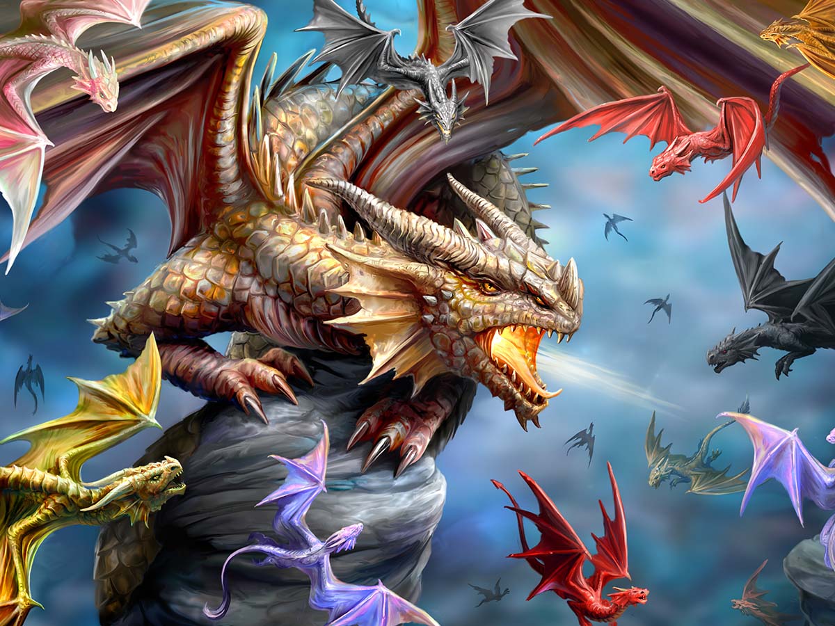 CROWN ANDREWS - ANNE STOKES COLLECTION -3D HOLOGRAPHIC PUZZLE - DRAGON CLAN - Image 2
