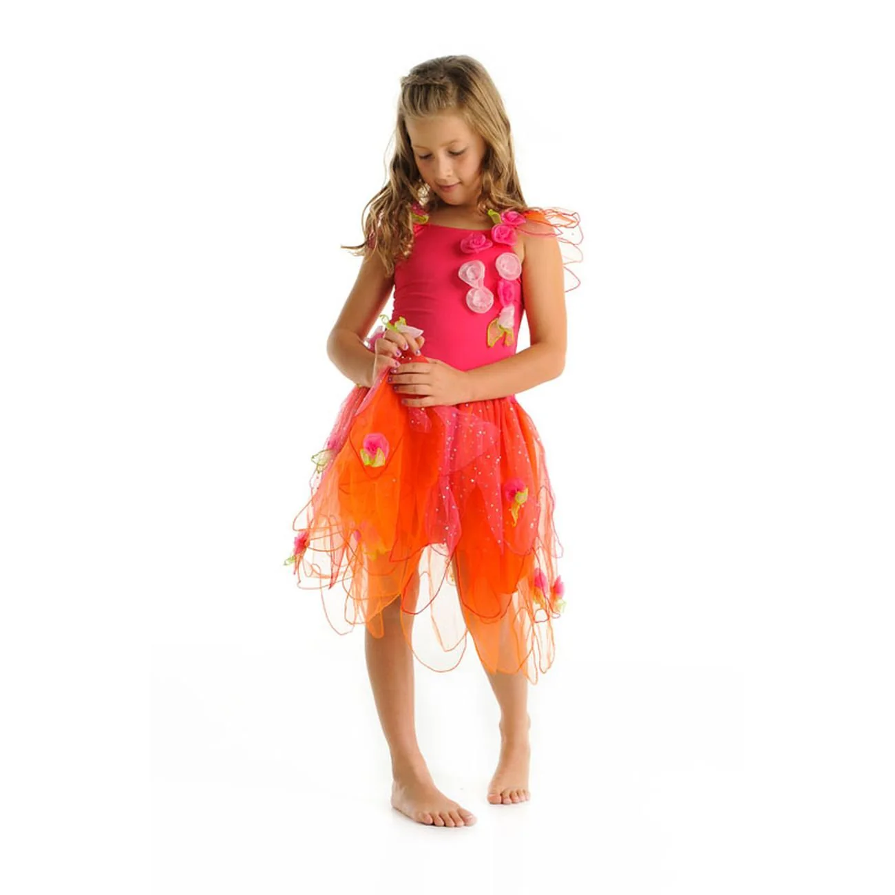 CRYSTAL FAIRY DRESS - HOT PINK MEDIUM