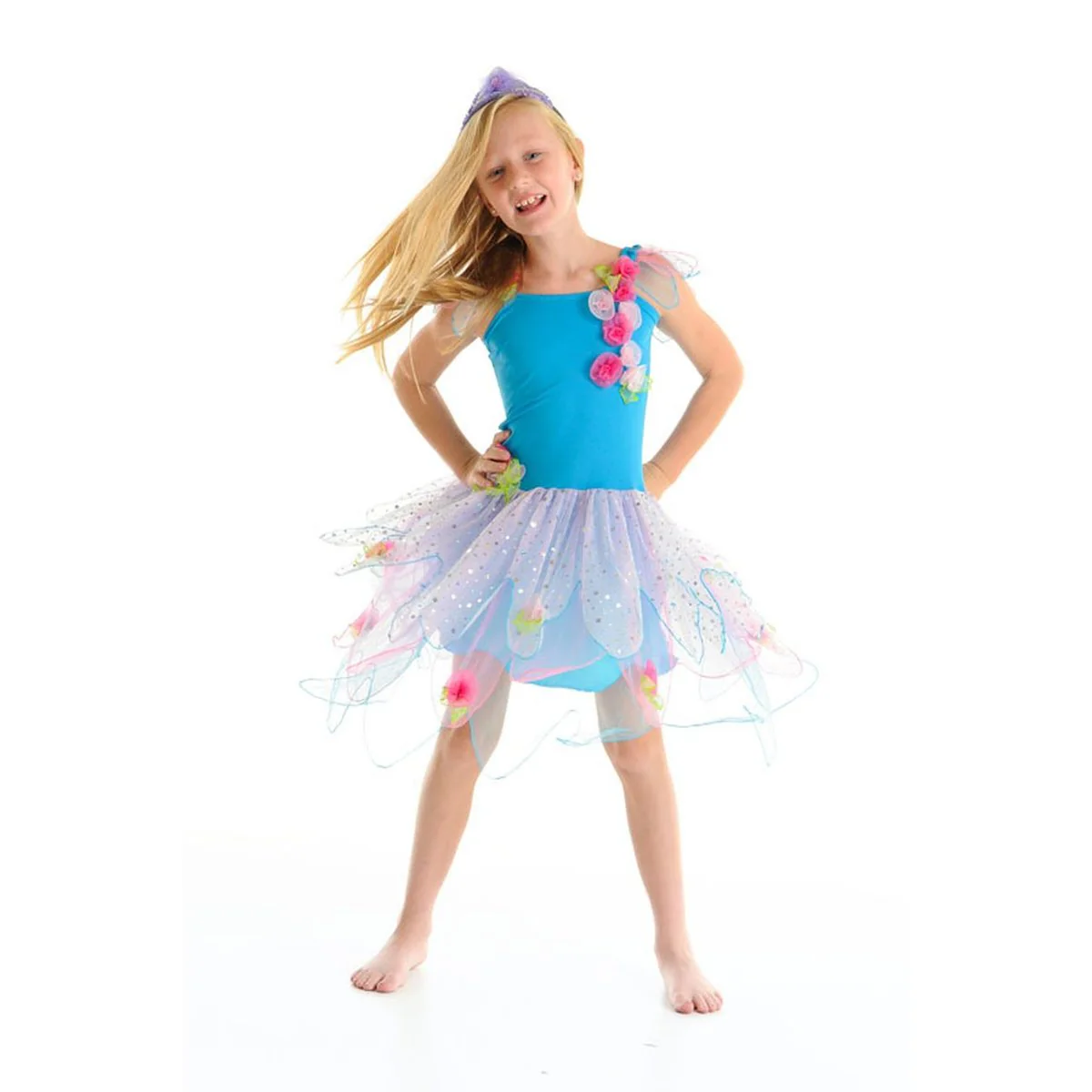CRYSTAL FAIRY DRESS - TURQUOISE MEDIUM