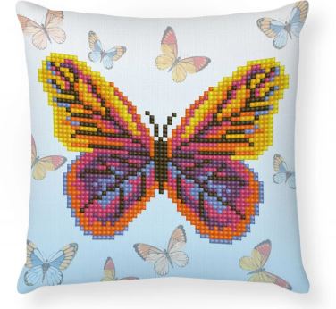 DIAMOND DOTZ - BUTTA FLUTTA PILLOW 18x18cm