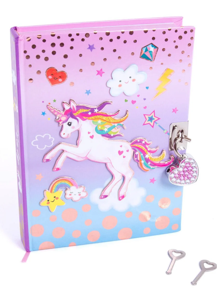 DIARY WITH LOCK UNICORN