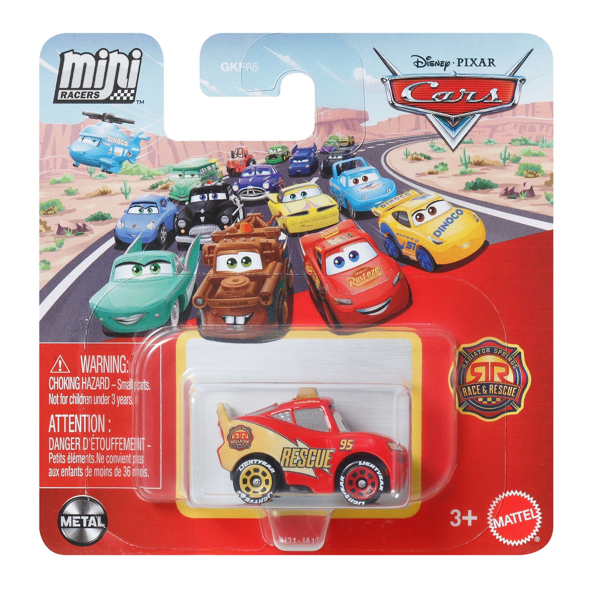 DISNEY CARS MINI RACERS - RACE & RESCUE LIGHTNING MCQUEEN