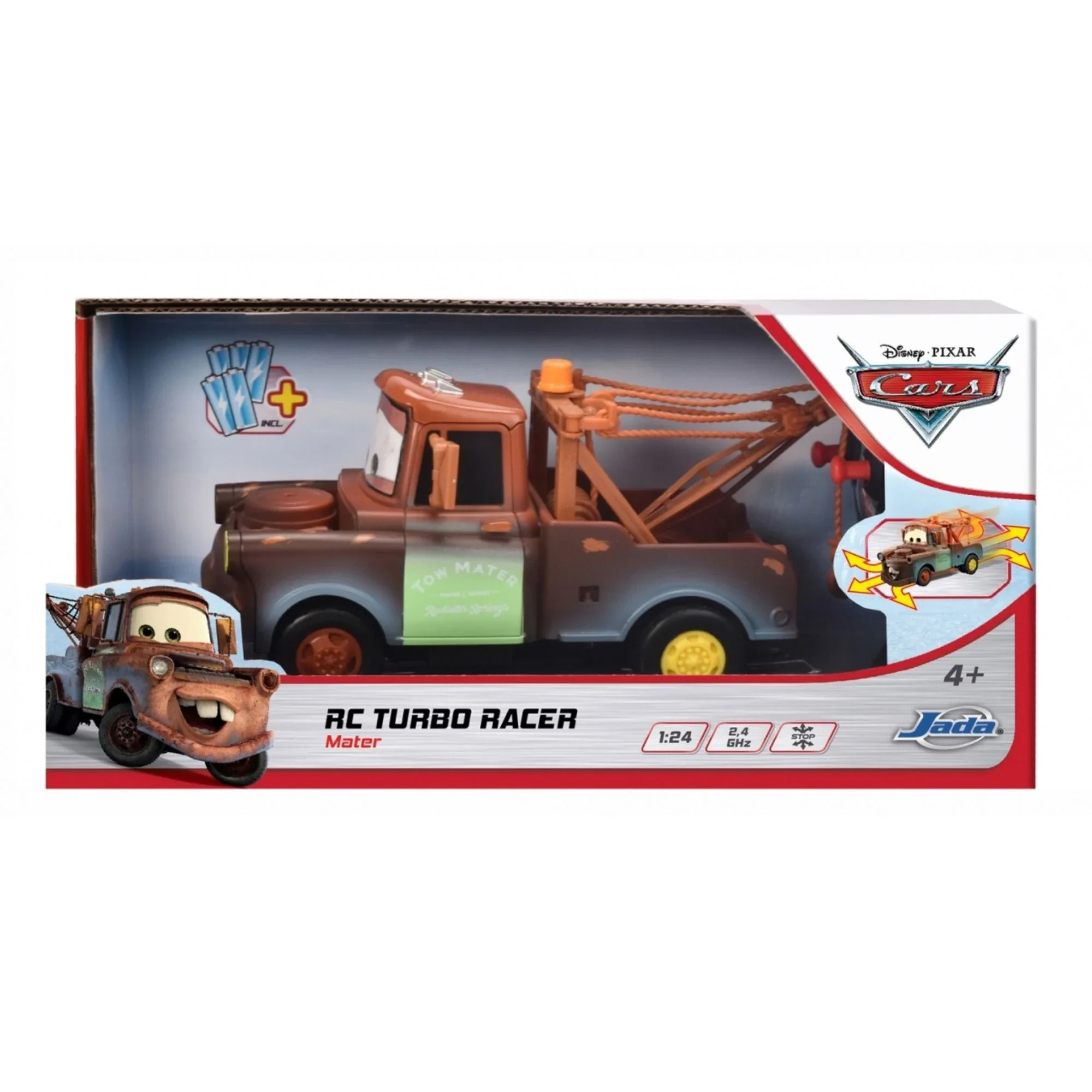 DISNEY CARS - RC TURBO RACER 1:24 SCALE - MATER