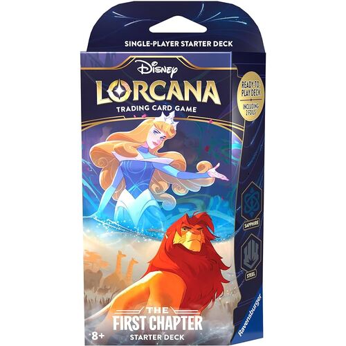 DISNEY LORCANA TCG THE FIRST CHAPTER SERIES 1 STARTER DECK SAPPHIRE AND STEEL